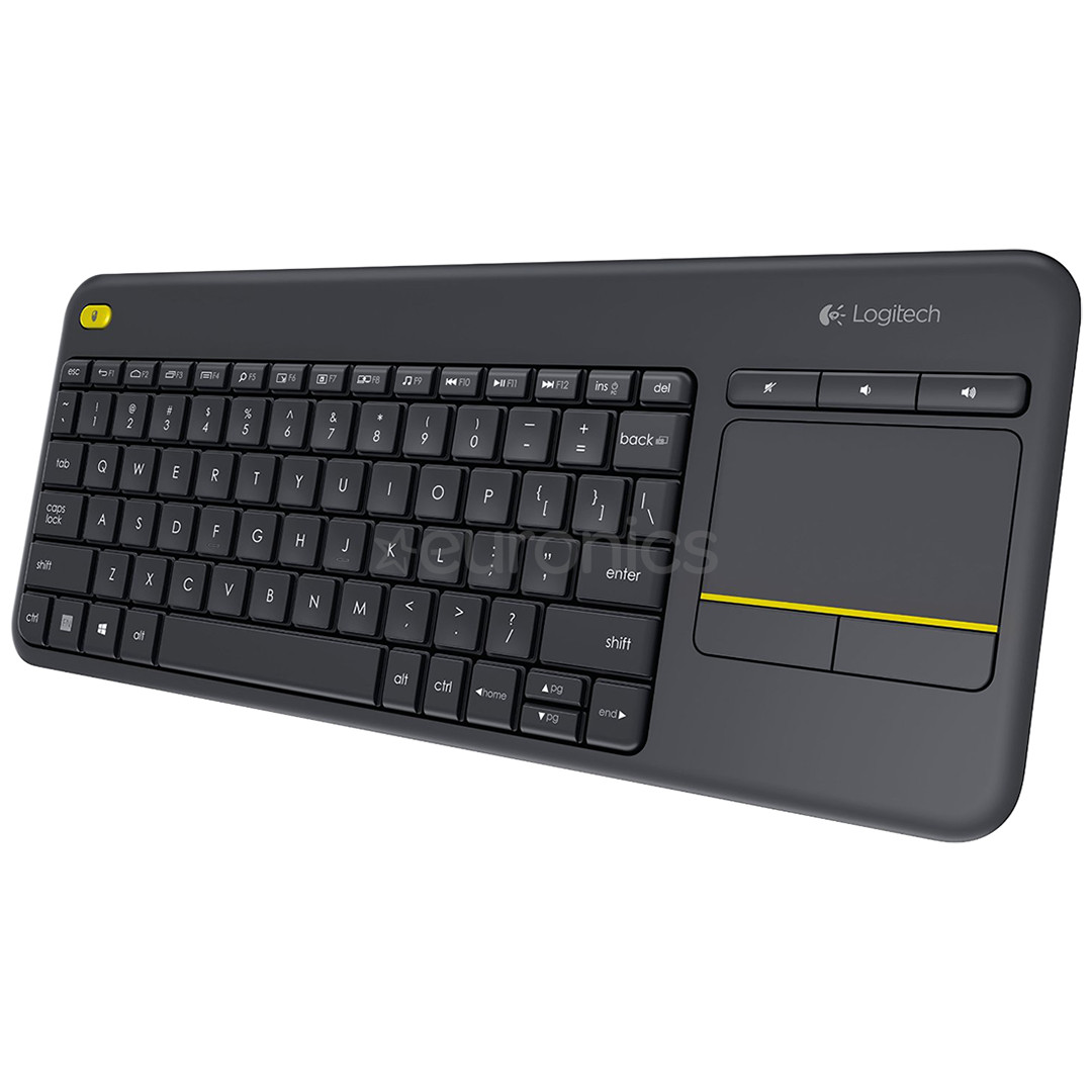 Logitech K400 Plus, RUS, серый - Беспроводная клавиатура с тачпадом