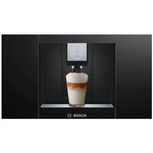 Bosch, black/inox - Built-in espresso machine