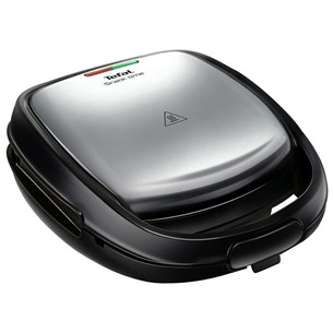 Tefal Snack Time, 700 W, black/inox - Sandwich and waffle maker SW341D