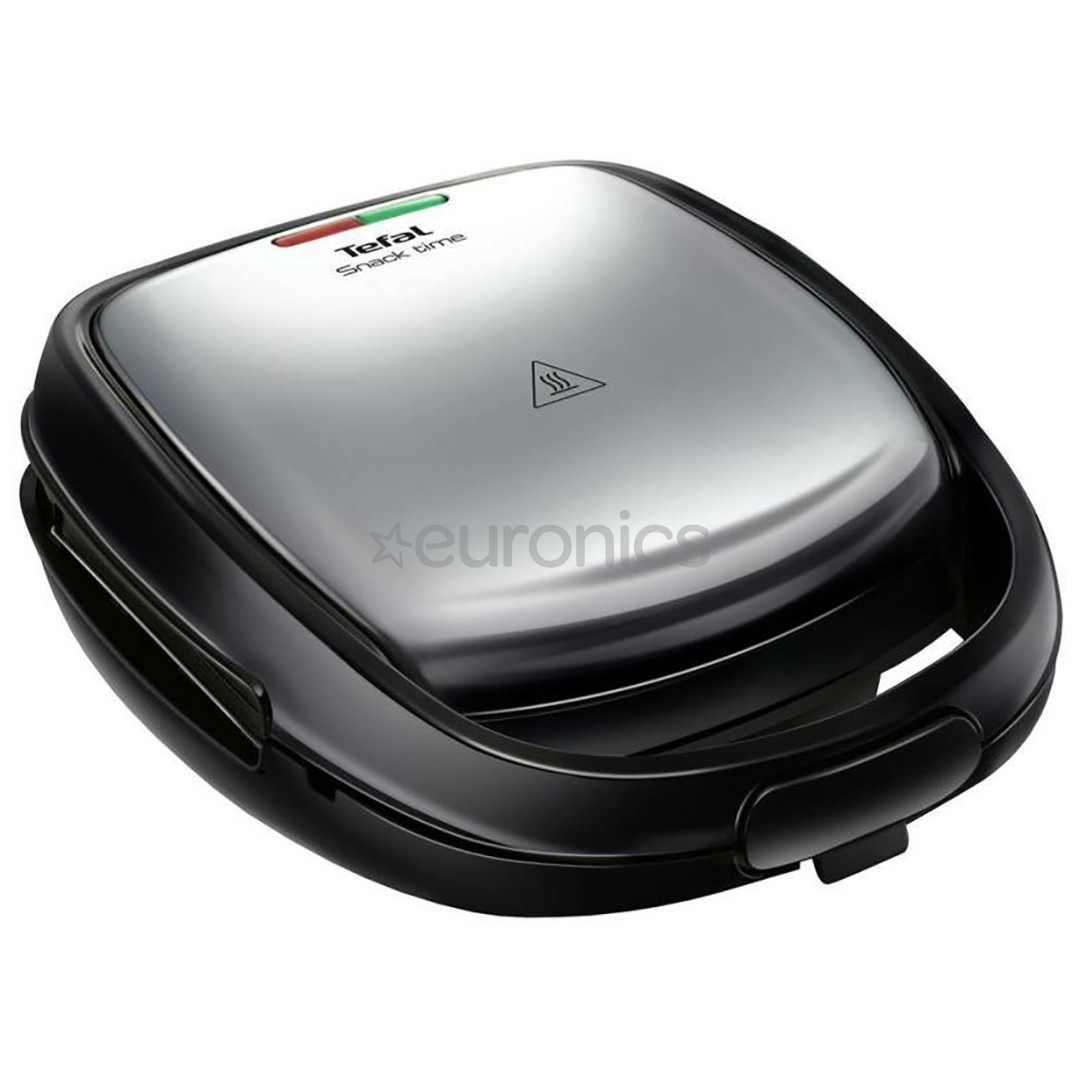 Tefal Snack Time, 700 W, black/inox - Sandwich and waffle maker