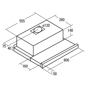 Built-in cooker hood Cata (310 m³/h)