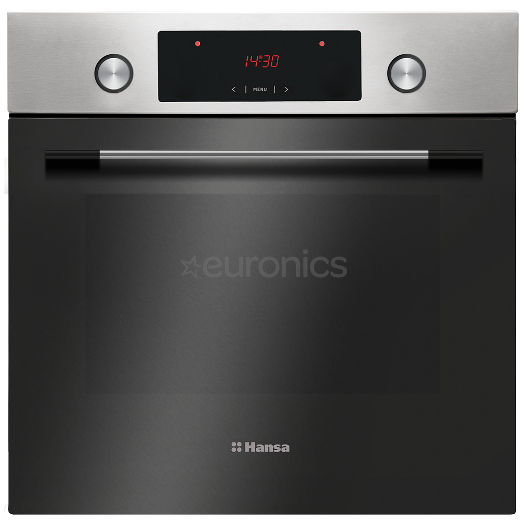 Hansa, 65 L, pyrolitic cleaning, black/inox - Built-in oven