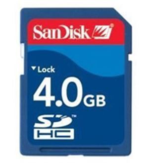 SD memory card, SanDisk (4 GB)