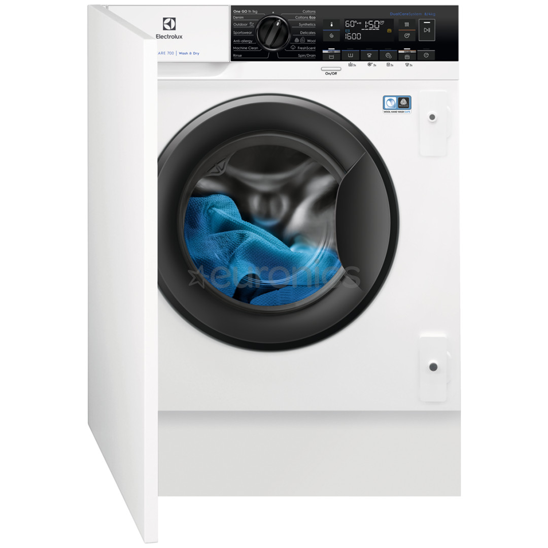Electrolux, 8 kg / 4 kg, depth 54 cm, 1600 rpm - Built-in Washer-Dryer Combo