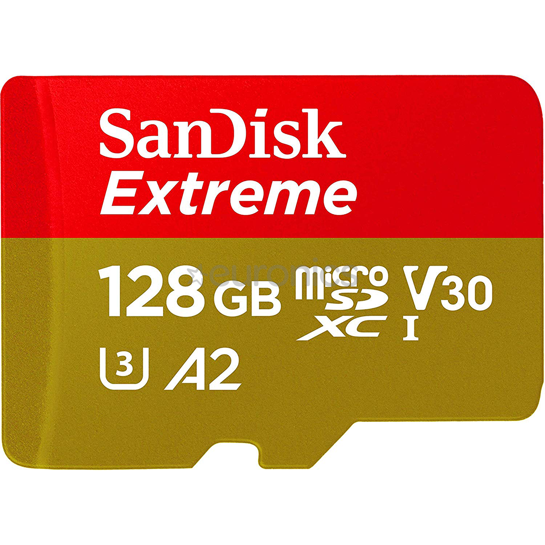 Карта памяти MicroSDXC SanDisk Extreme + адаптер Rescue Pro Deluxe (128 ГБ)