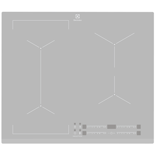 Electrolux, width 59 cm, frameless, silver - Built-in Induction Hob