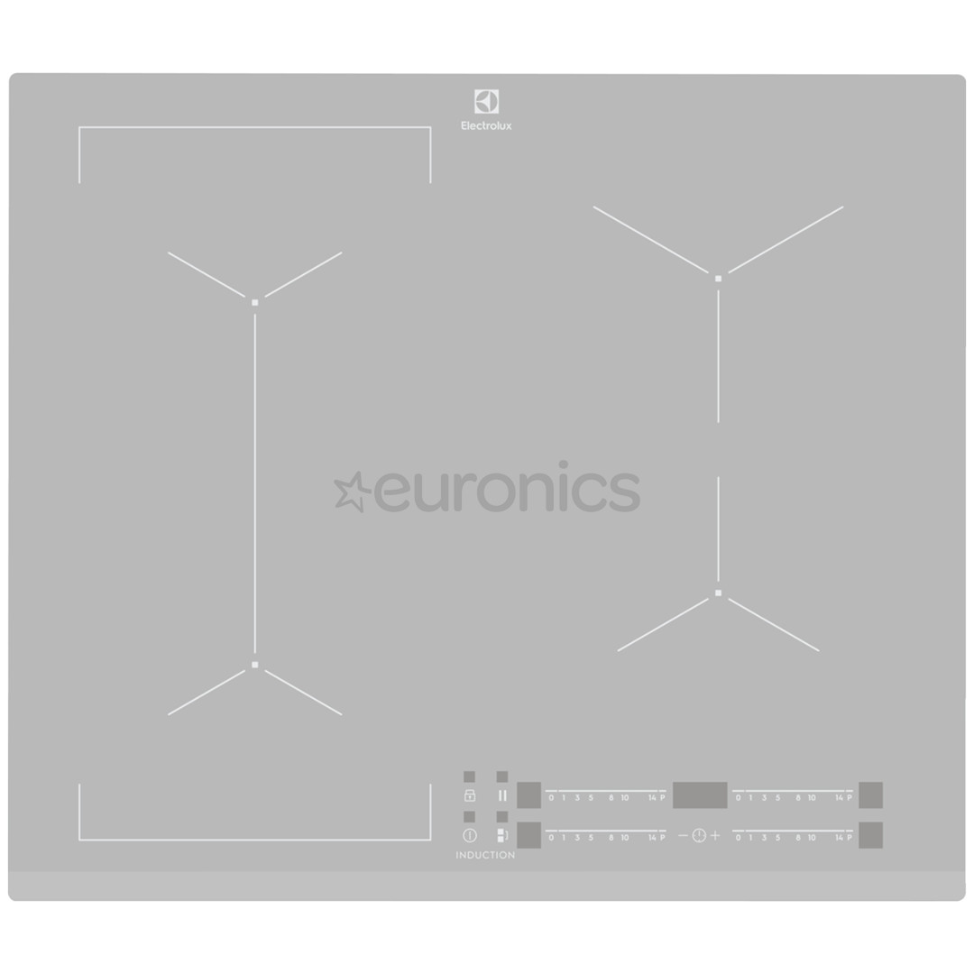 Electrolux, width 59 cm, frameless, silver - Built-in Induction Hob