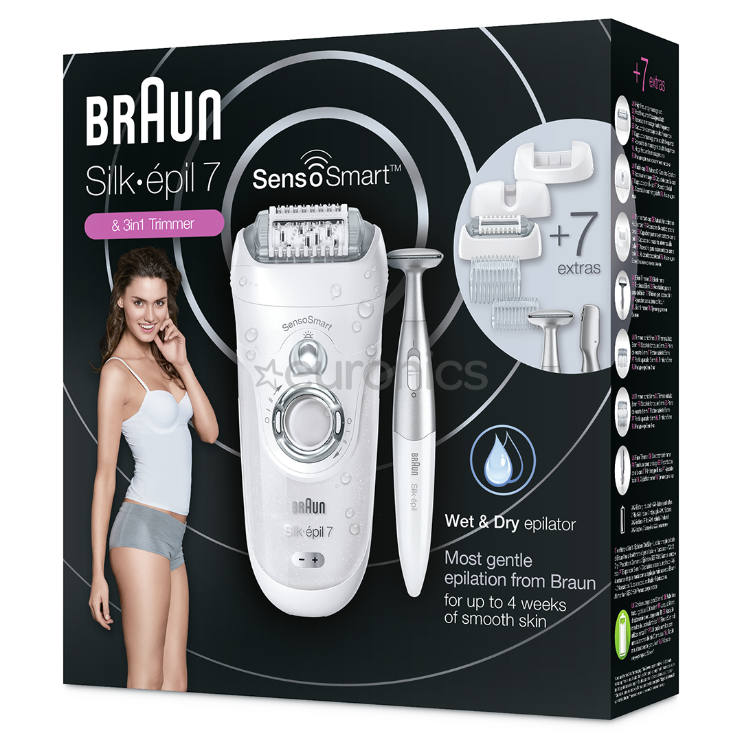 Epilaator Braun Silk-épil 7 SensoSmart + bikiini trimmer