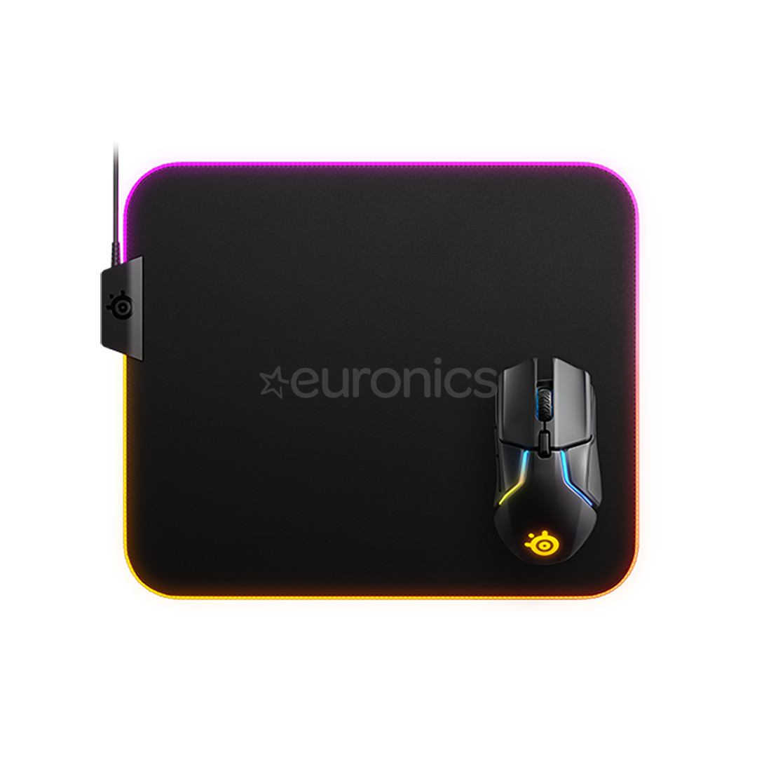 SteelSeries QcK Prism Cloth Medium, must - Hiirematt