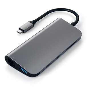 Satechi, 4K HDMI/Mini DP Gigabit Ethernet, USB-C, серебристый - Хаб