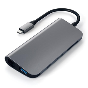 Satechi, 4K HDMI/Mini DP Gigabit Ethernet, USB-C, серебристый - Хаб