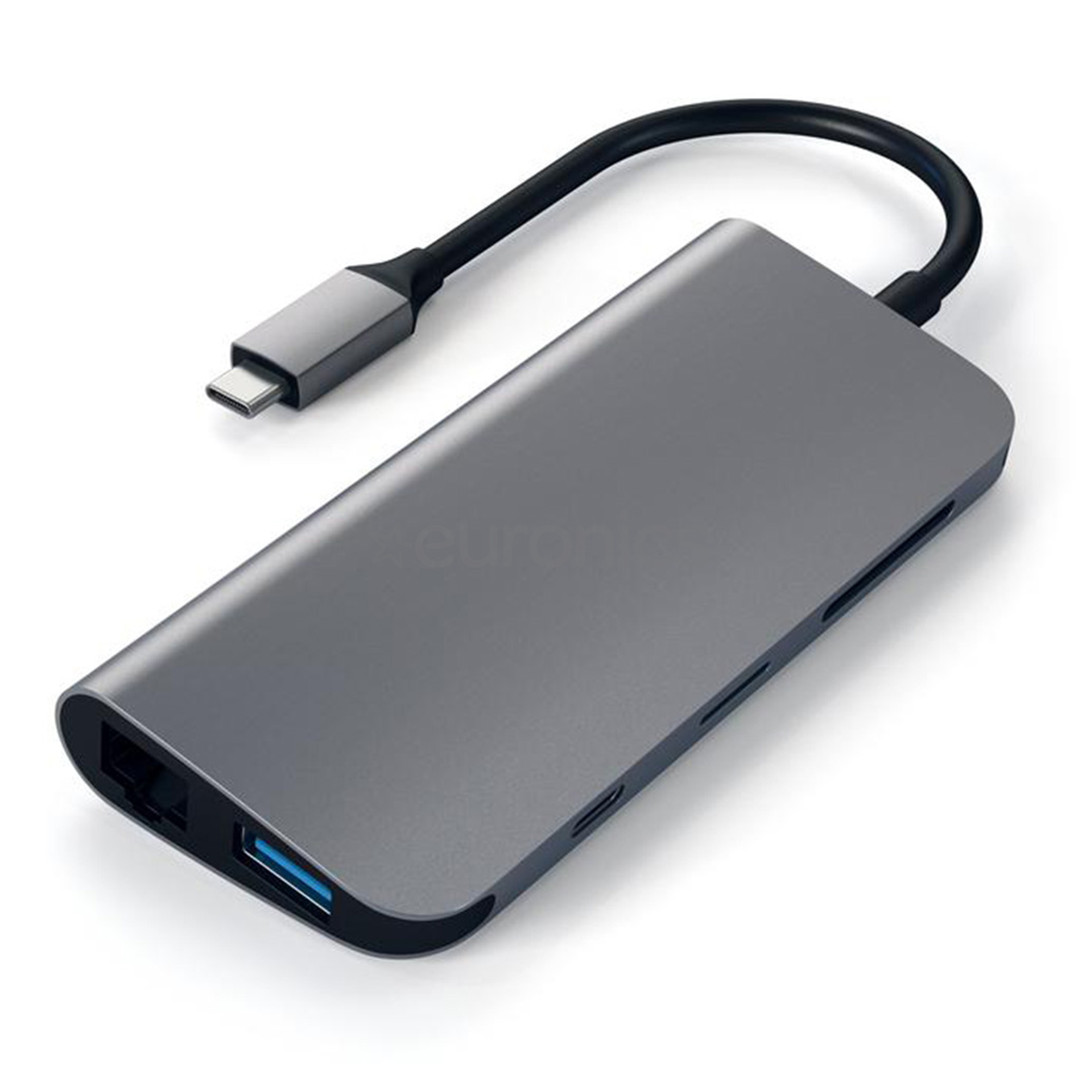 Satechi, 4K HDMI/Mini DP Gigabit Ethernet, USB-C, серебристый - Хаб