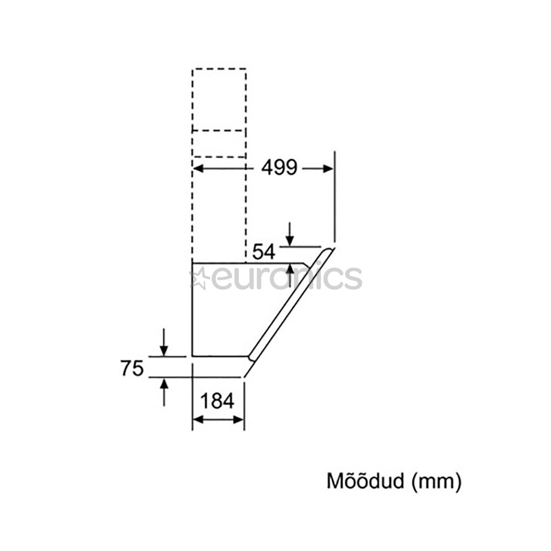 Bosch, 730 m³/h, laius 90 cm, must - Õhupuhasti