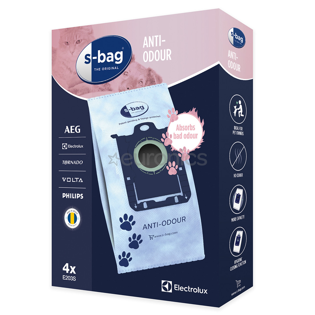 Tolmukotid Electrolux S-bag Anti-Odour 4tk