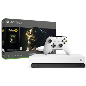 Mängukonsool Microsoft Xbox One X (1 TB) Robot White Special Edition + Fallout 76