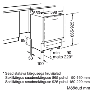 Built-in dishwasher Bosch (13 place settings)