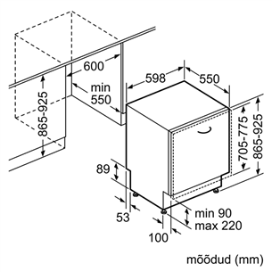 Built-in dishwasher Bosch (13 place settings)