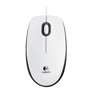 Logitech M100, valge - Juhtmega optiline hiir