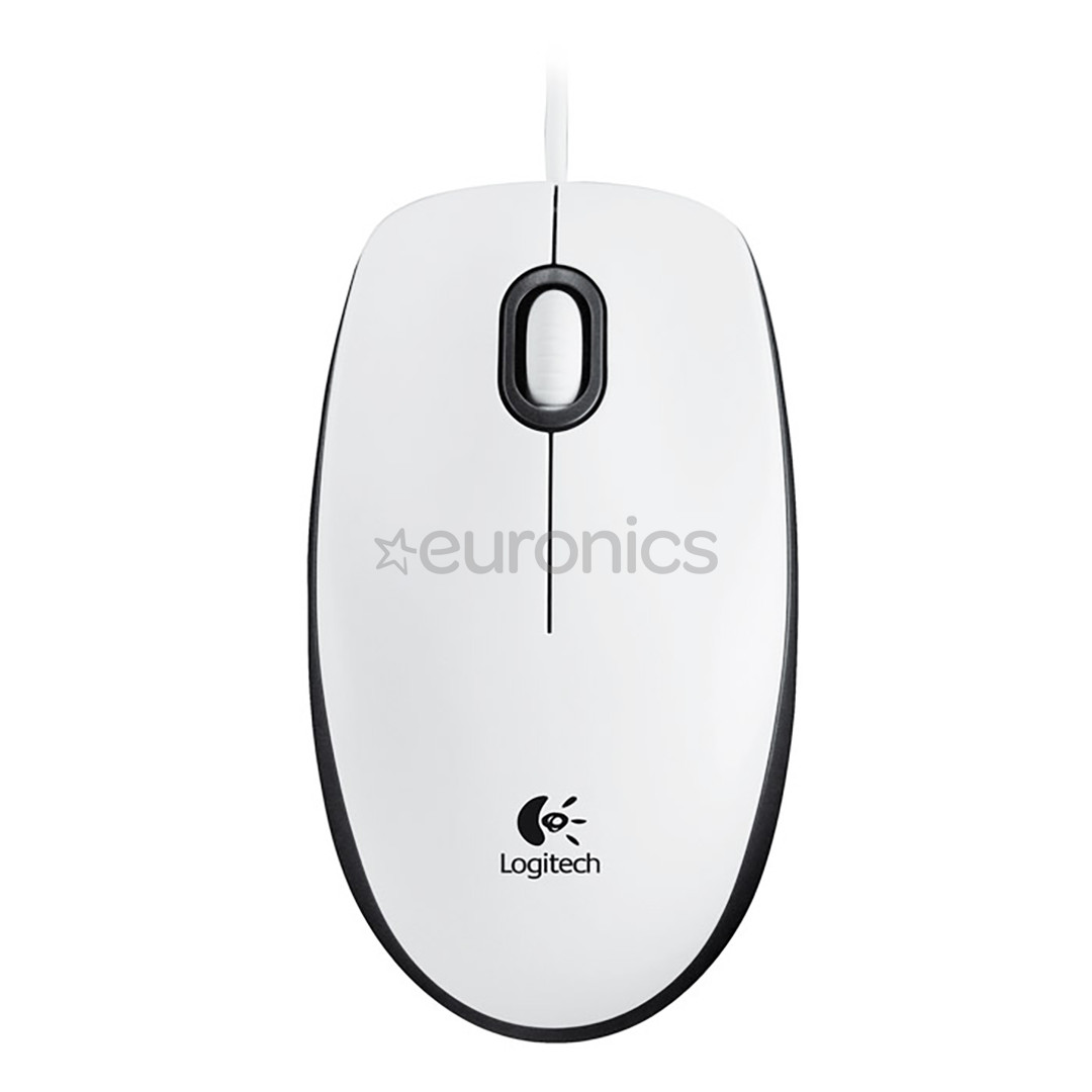 Logitech M100, valge - Juhtmega optiline hiir