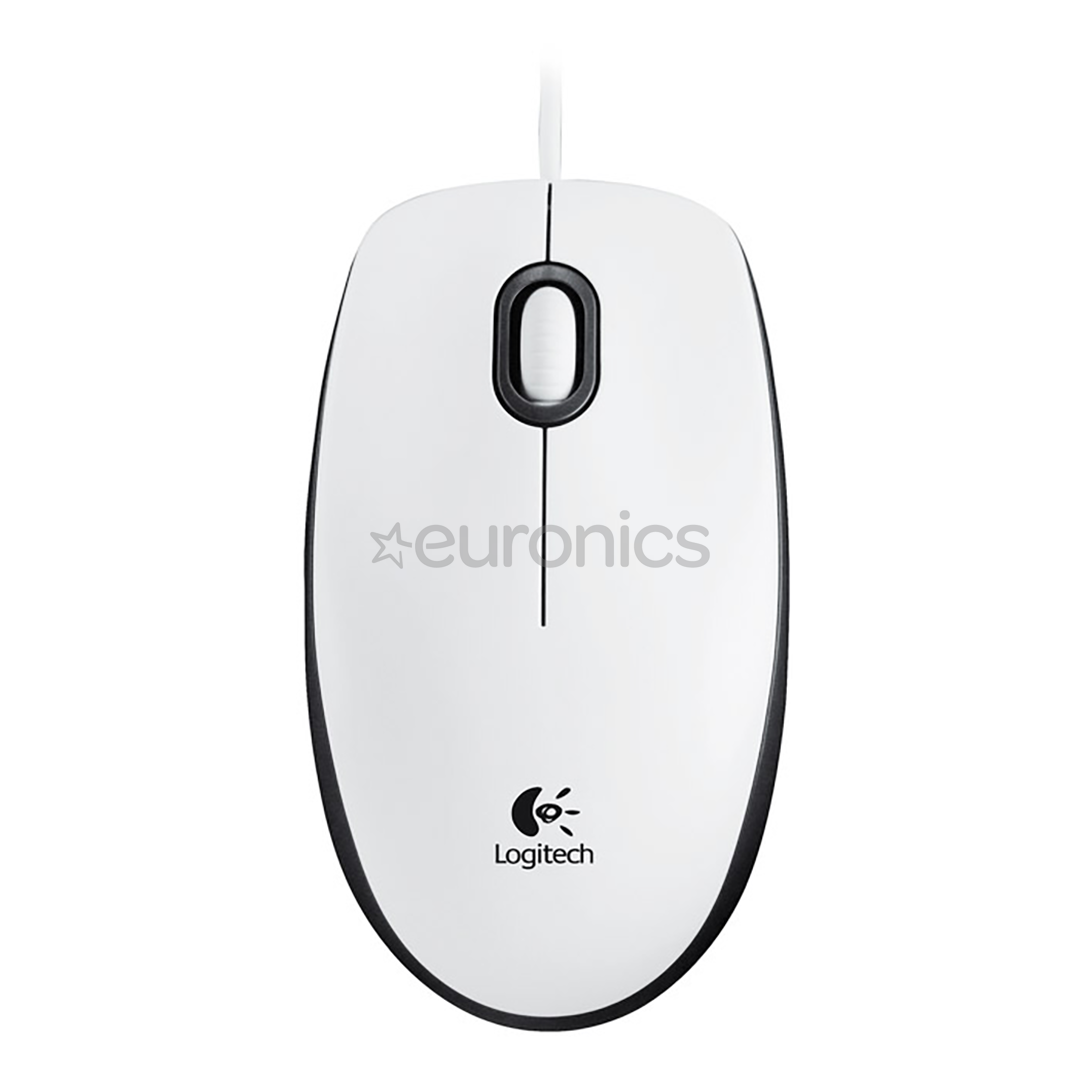 Logitech M100, valge - Juhtmega optiline hiir