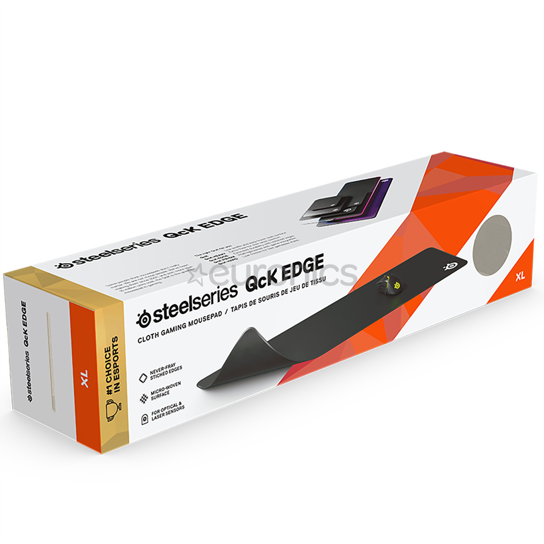 SteelSeries QcK Edge XL, must - Hiirematt