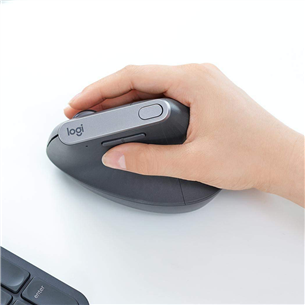 Logitech MX Vertical Advanced Ergonomic, must - Juhtmevaba laserhiir