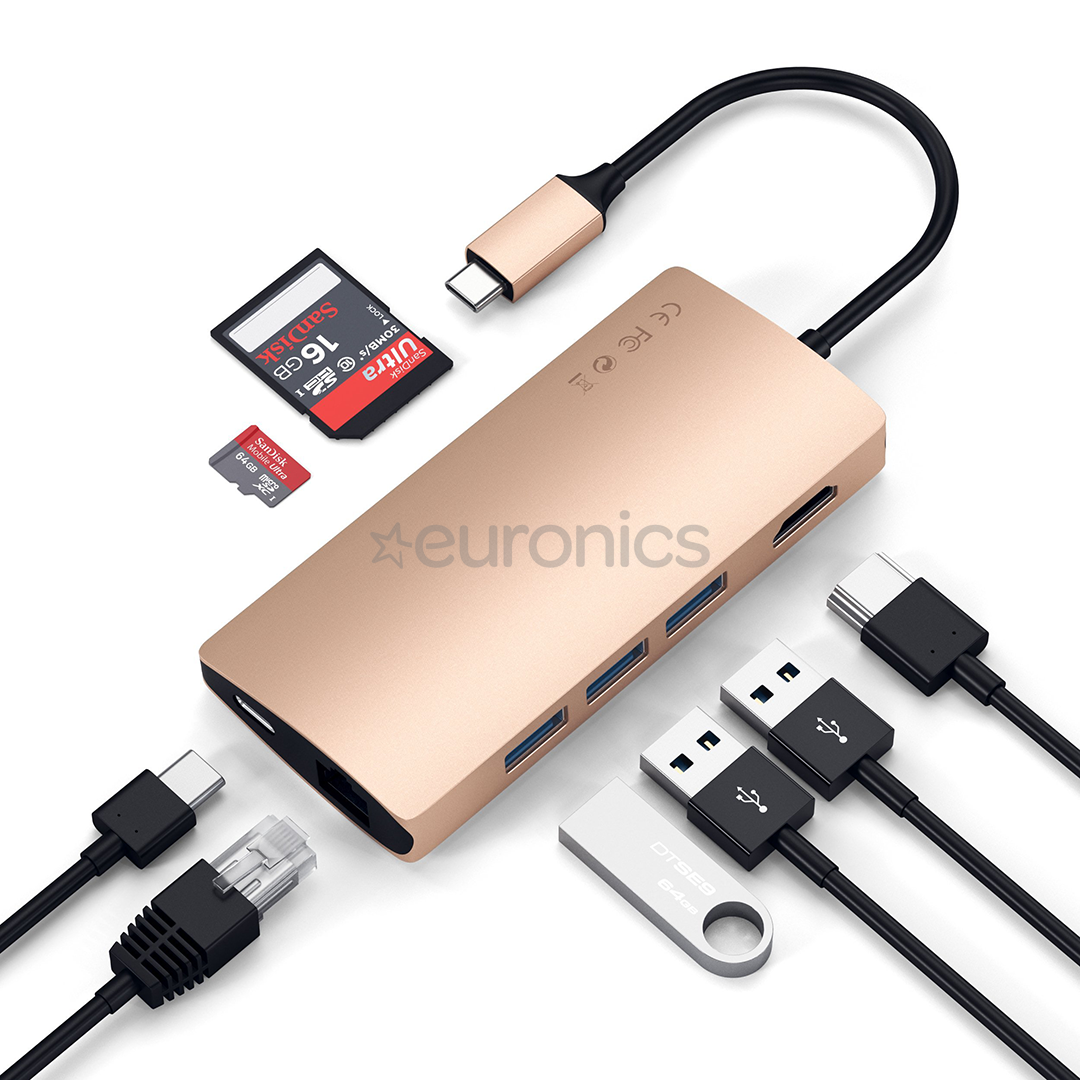 USB-C jagaja Multi-Port 4K Gigabit Ethernet Satechi