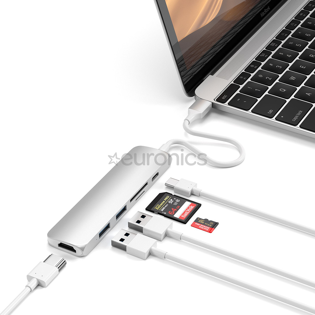 USB-C jagaja Multi-port 4K + SD-lugeja Satechi