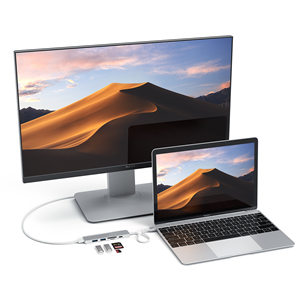 Satechi, USB-C hub Multi-port 4K + SD-reader, silver -  Adapter