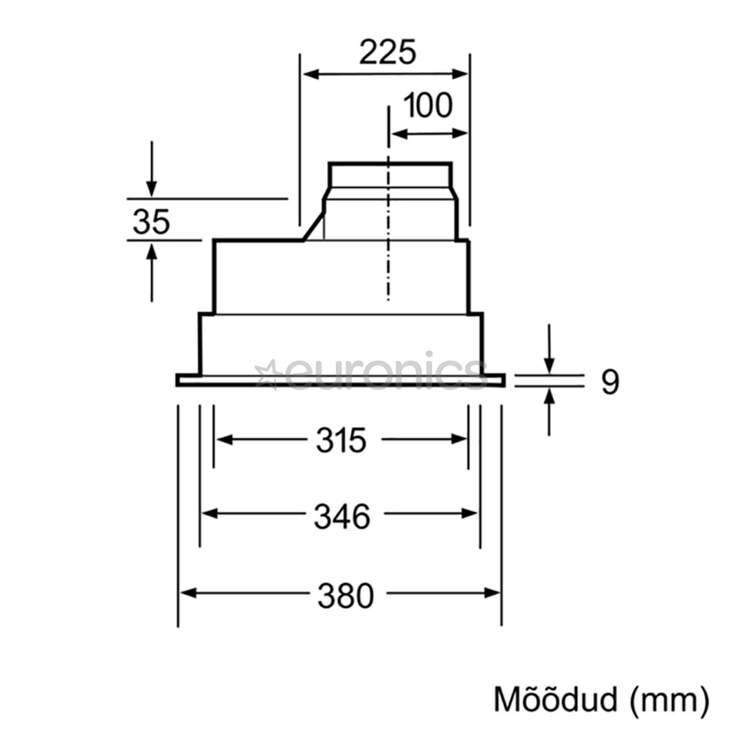 Bosch, 618 м³/ч, ширина 53 см, серый - Интегрируемая вытяжка