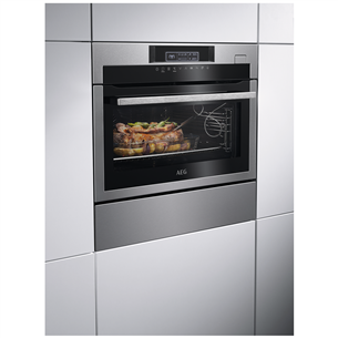 Built-in compact steam oven AEG