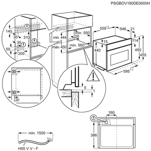 Built-in compact steam oven AEG