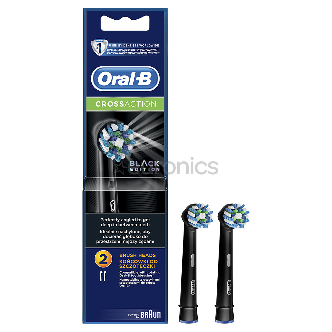 Braun Oral-B Cross Action, 2 шт., черный - Насадки для зубной щетки