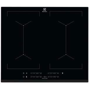 Electrolux 600 FlexiBridge, EcoTimer, laius 59 cm, raamita, must - Integreeritav induktsioonpliidiplaat EIV644