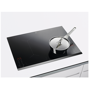 Electrolux 600 FlexiBridge, EcoTimer, width 59 cm, frameless, black - Built-in Induction Hob