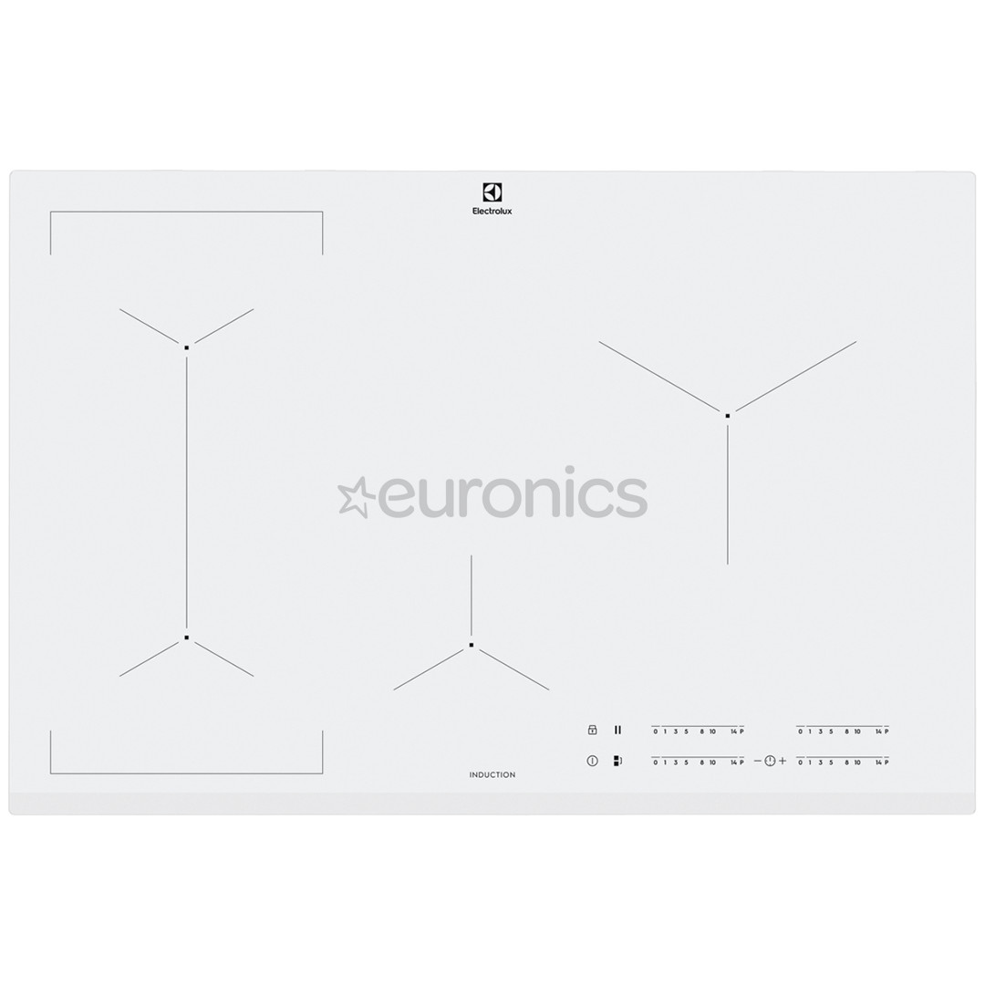Electrolux, width 78 cm, frameless, white - Built-in Induction Hob