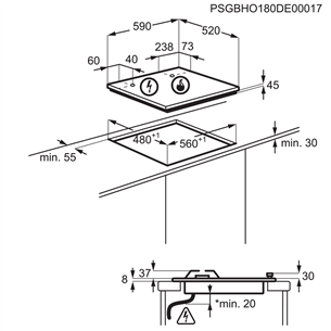 Built-in gas hob AEG