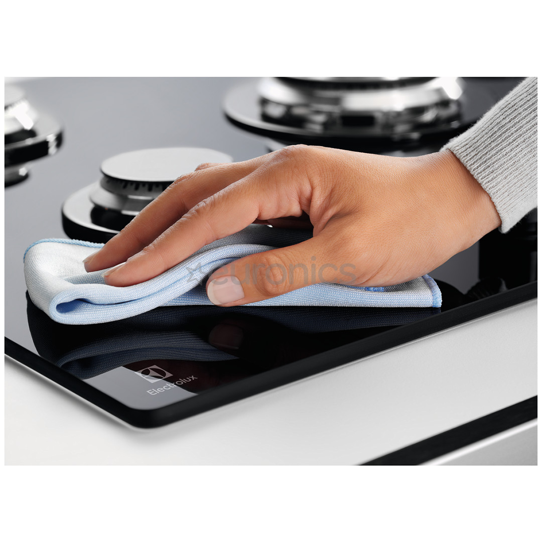 Electrolux 600, width 59 cm, black - Built-in Gas Hob