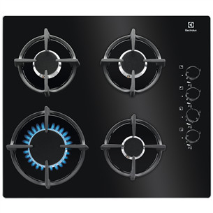 Electrolux 600, laius 59 cm, must - Integreeritav gaasipliidiplaat KGG6407K
