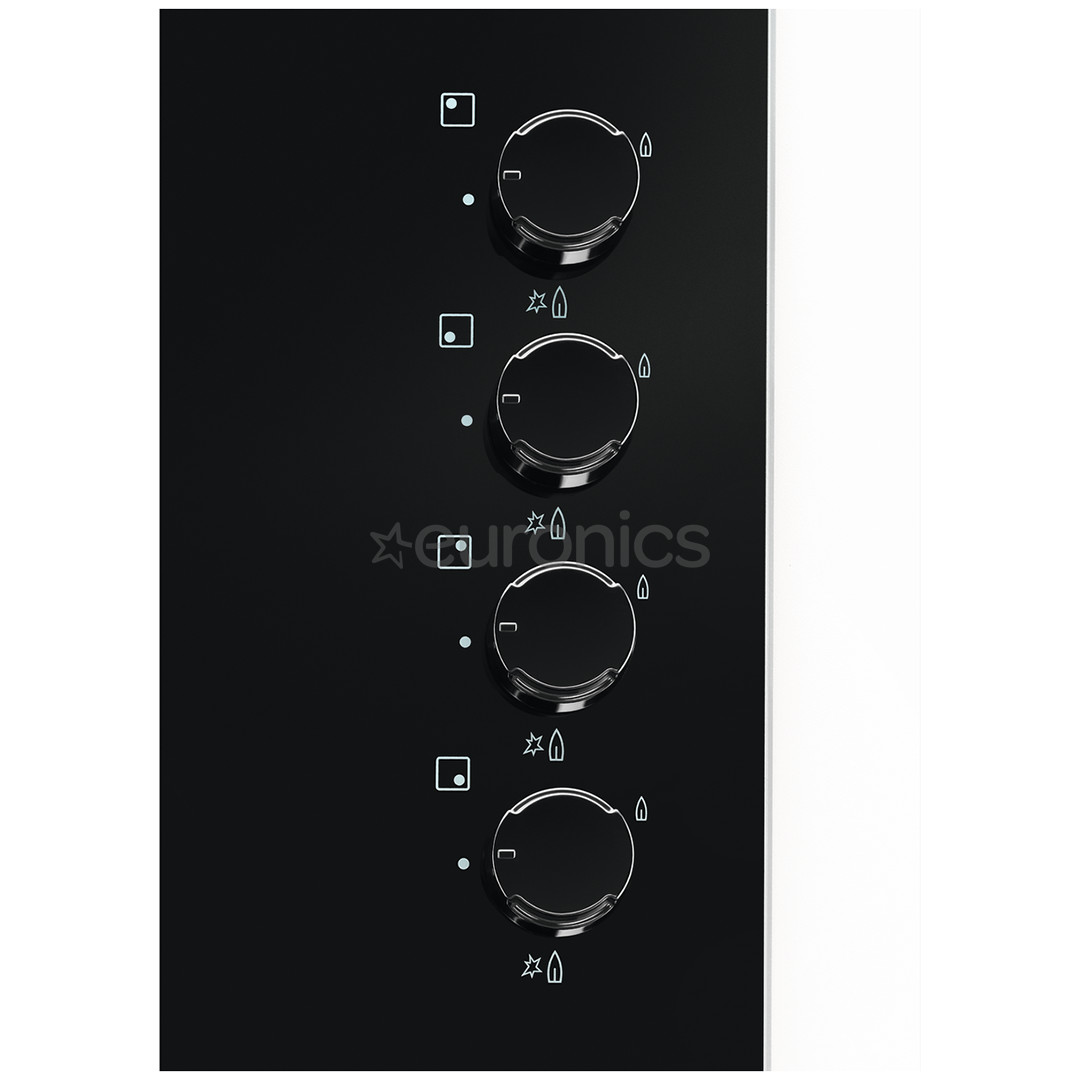 Electrolux 600, laius 59 cm, must - Integreeritav gaasipliidiplaat