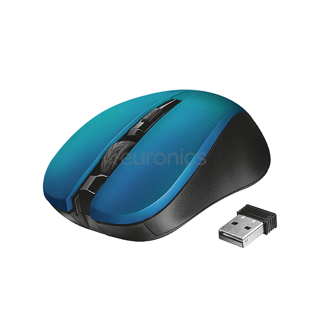 Trust Mydo Silent Click, black/blue - Wireless Optical Mouse