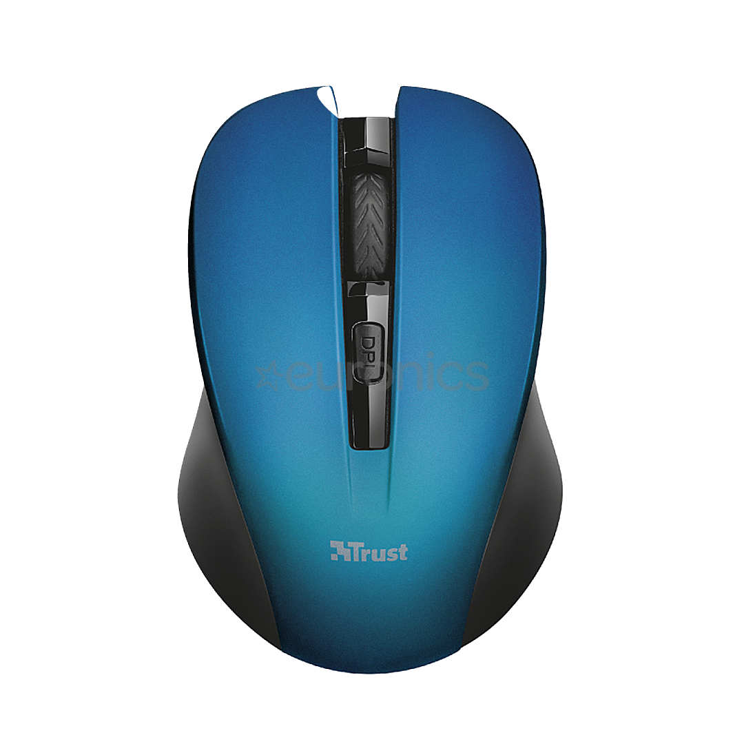 Trust Mydo Silent Click, black/blue - Wireless Optical Mouse