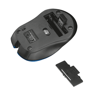 Trust Mydo Silent Click, black/blue - Wireless Optical Mouse