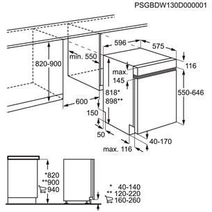 Built-in dishwasher Electrolux (15 place settings)