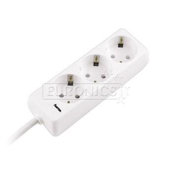 Hama, 1,4 м, 3 розетки, белый - Удлинитель