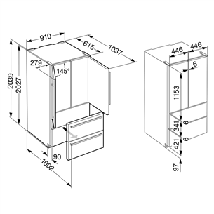 SBS-refrigerator Liebherr (204 cm)