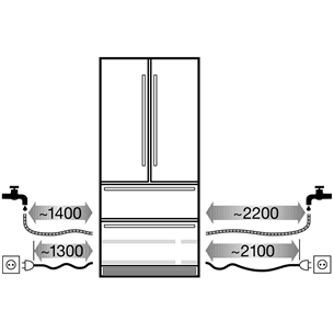 SBS-refrigerator Liebherr (204 cm)