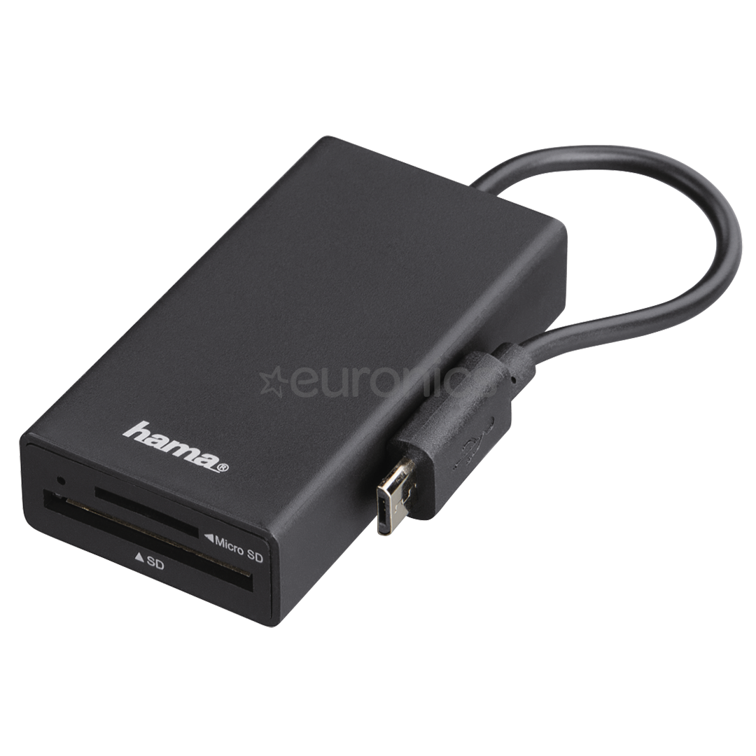 Hama, must - USB jagaja ja mälukaardilugeja
