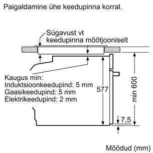 Bosch seeria 8, 71 L, valge - Integreeritav ahi