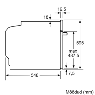 Bosch seeria 8, 71 L, valge - Integreeritav ahi